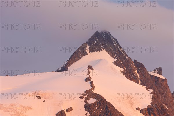 Alpenglow at dawn. Grossglockner