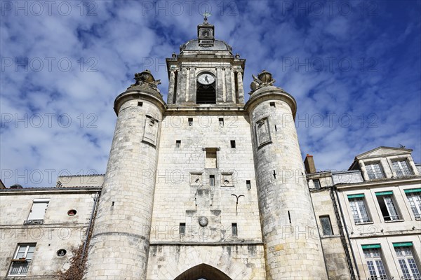 Clock tower in La Rochelle