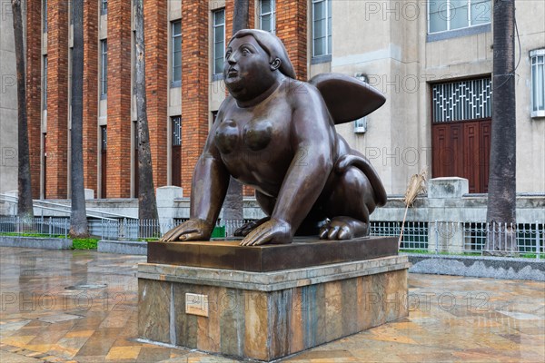 Botero sculpture in front of Museo de antioquia