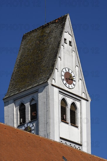 Church tower with clock