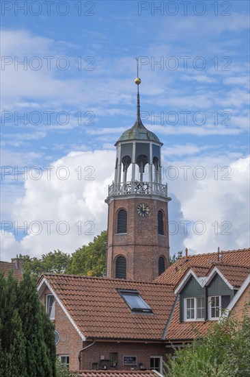 Bell tower of the church in Ditzum