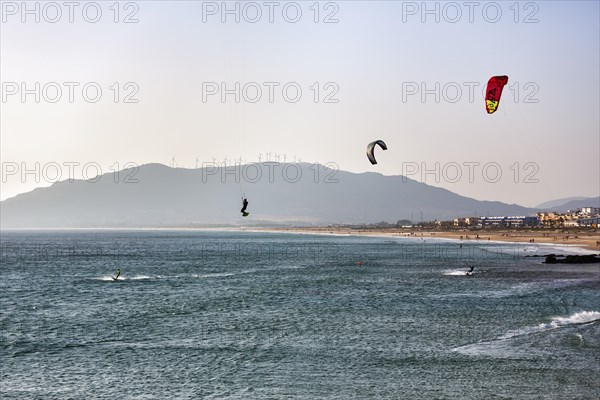 Kitesurfers enjoying the wind