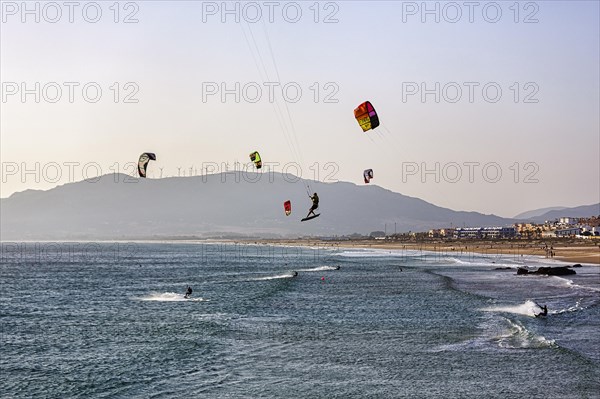 Kitesurfers enjoying the wind