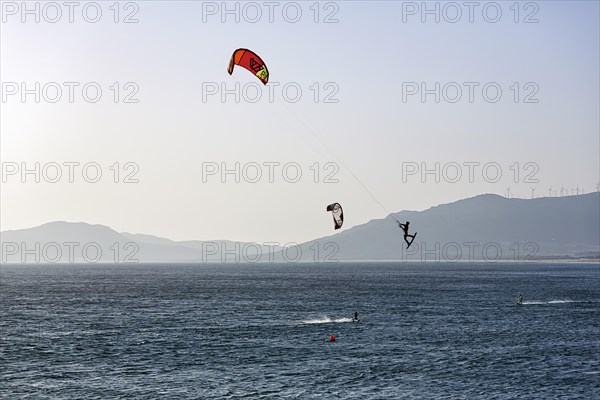 Kitesurfers enjoying the wind