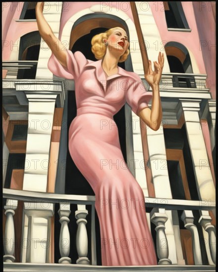 Figure of a woman like Evita Peron