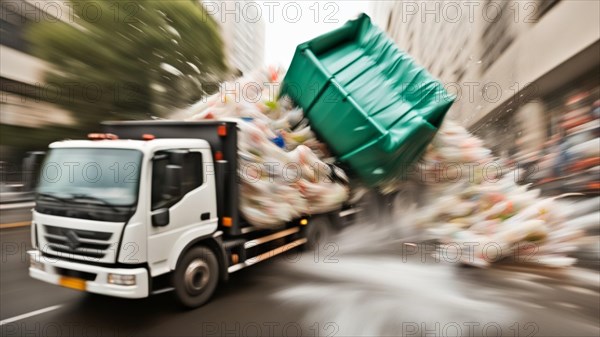 Garbage Truck full of waste