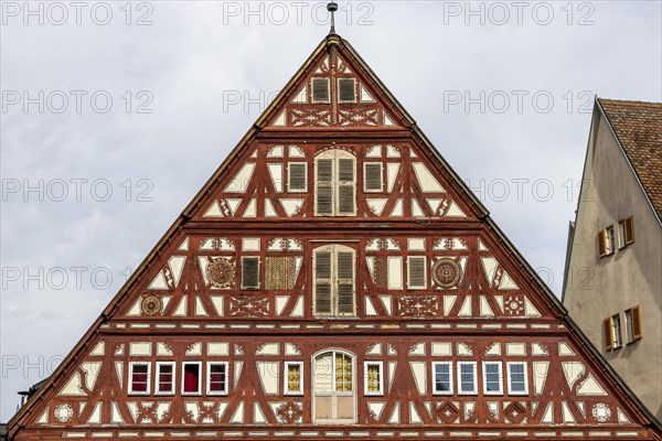Gabled houses of the half-timbered house Restaurant Spitalkelter