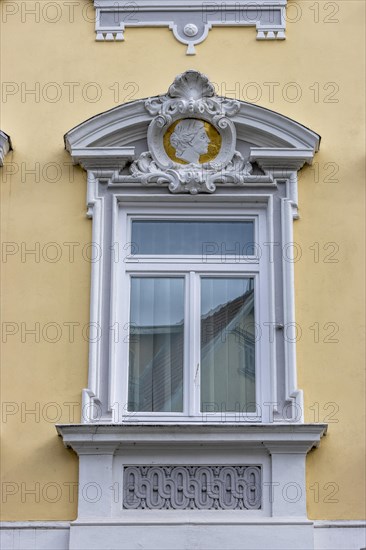 Detail of a building with window in Fischbrunnenstrasse
