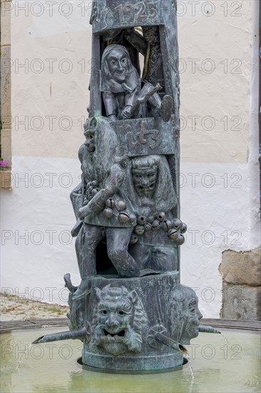 Detail of the Fool's Fountain by the artist Gerold Jaeggle