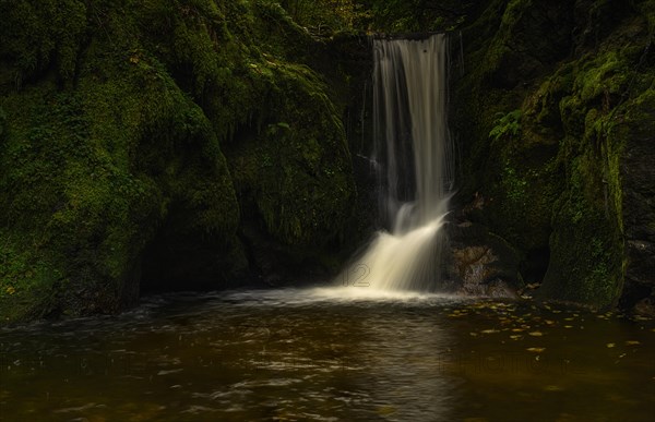 Geroldsau waterfall in autumn