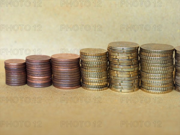 Euro coins pile