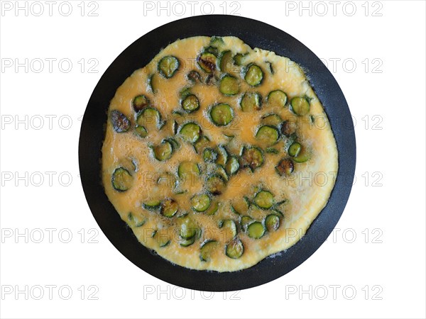 Omelette with eggs and courgette