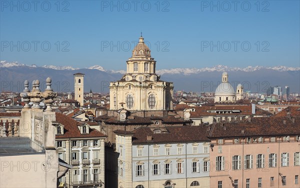 Aerial view of Turin