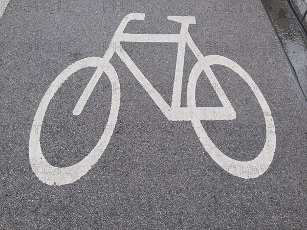 Bike lane sign