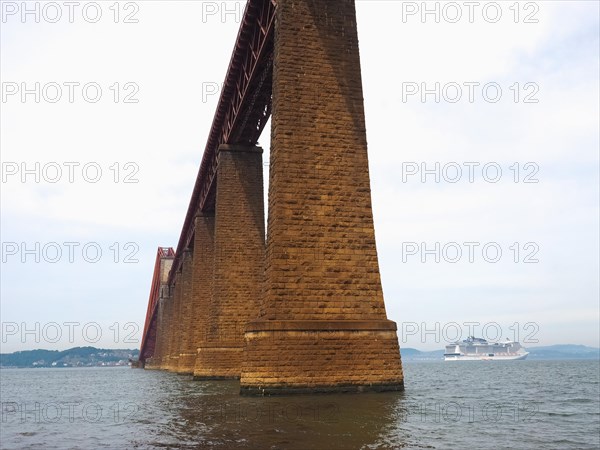 Forth Bridge over Firth of Forth in Edinburgh