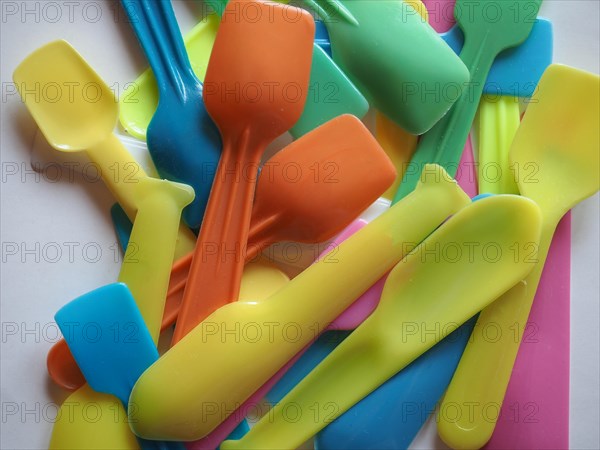 Disposable plastic spoons