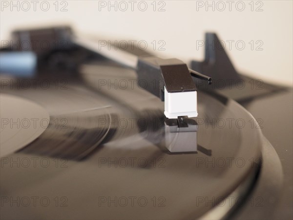 Vinyl record spinning