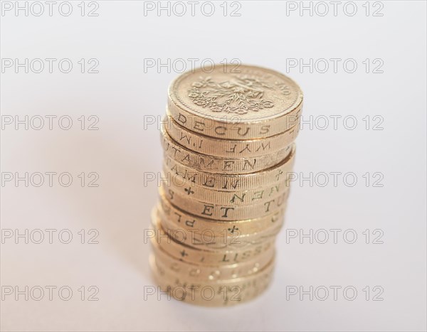 Pound coin pile