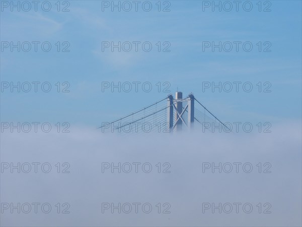 Forth Road Bridge over Firth of Forth in Edinburgh