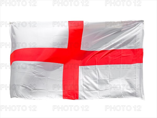 English Flag of England isolated over white