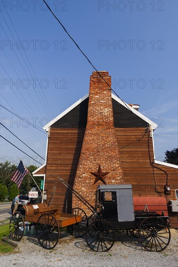 House and horse-drawn carriage