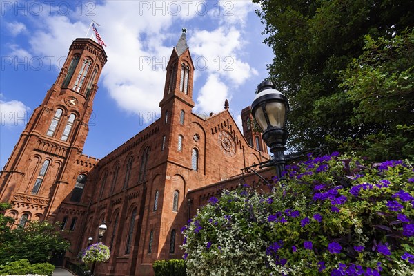 Smithsonian castle from 1918 on the Mall in Washington