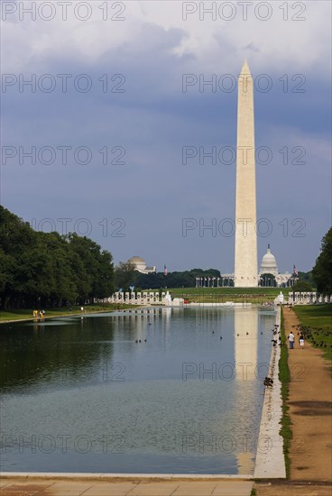 Washington Mall with obelisk and Capitol in Washington D. C.