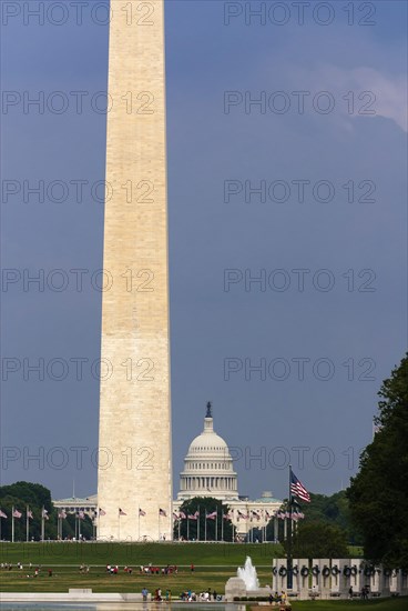 Washington Mall with obelisk and Capitol in Washington D. C.
