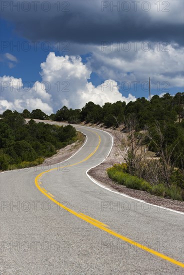 Empty curvy road