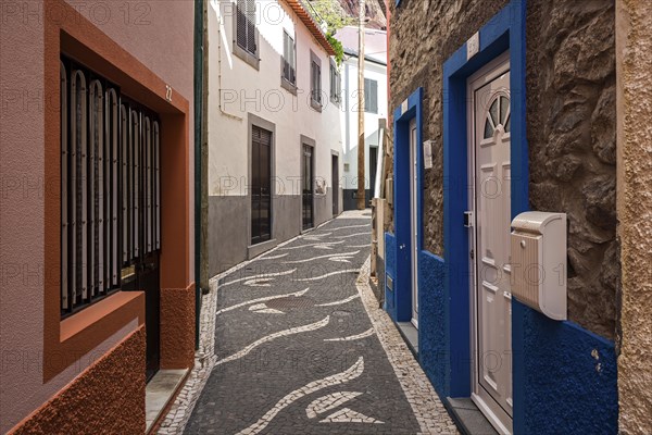 Alley with colourful houses