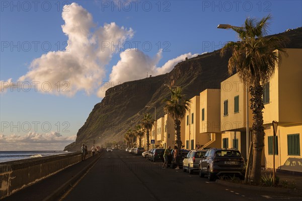 Coastal road with houses in Paul do Mar