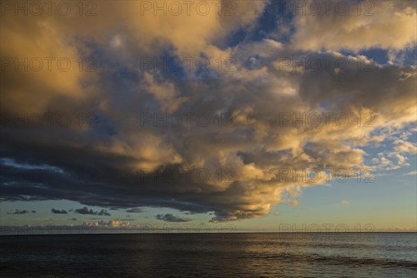 Sea and dramatic cloud atmosphere