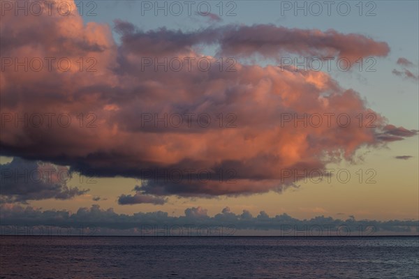 Sea and dramatic cloud atmosphere