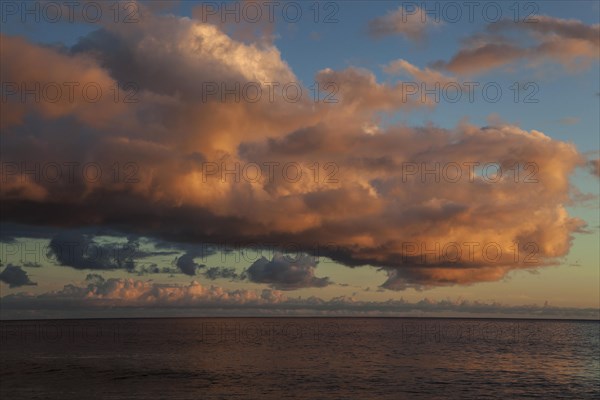 Sea and dramatic cloud atmosphere