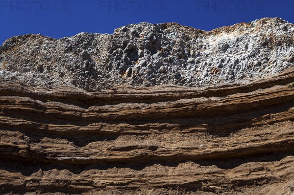 Volcanic rock formations at the Miradouro Furna do Porto da Cruz