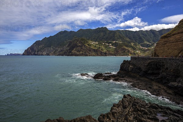 View from the Miradouro Furna do Porto da Cruz to the mountain range of the north coast