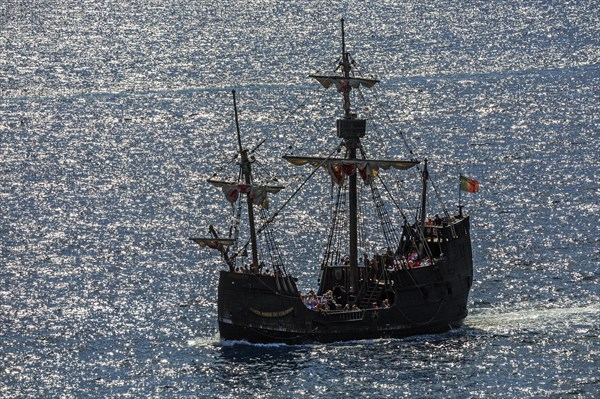 Excursion boat on the sea