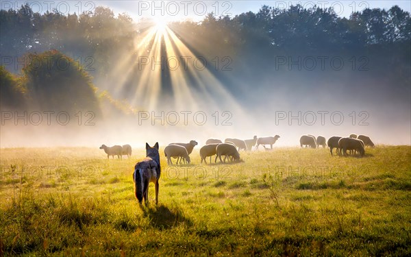 A gray wolf