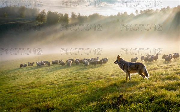 A gray wolf