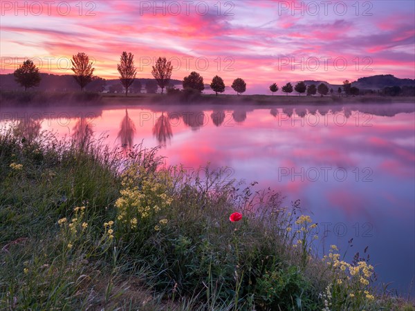 Quiet lake at dawn