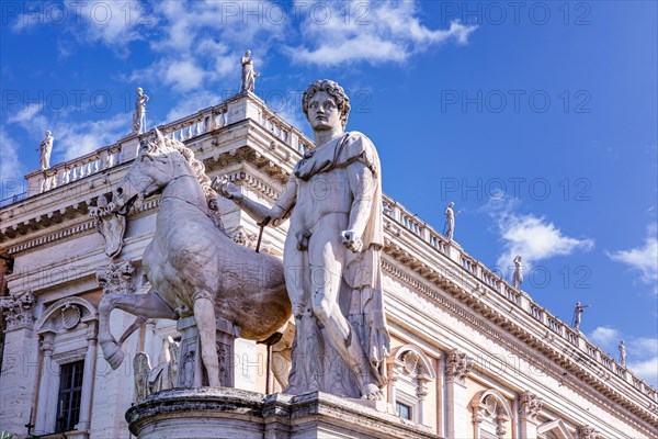 Statue of one of the Dioscures with a horse. Capitoline Hill
