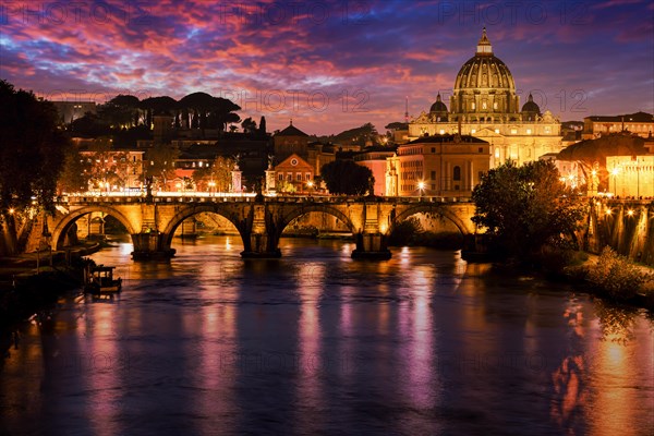 Ponte Sant'Angelo and St Peters Basilica