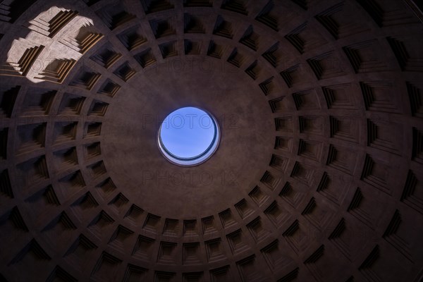 Temple of Pantheon with the Hole on the Roof in Rome