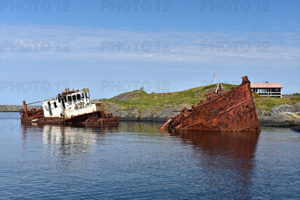 Shipwreck on the Atlantic Road in Norway