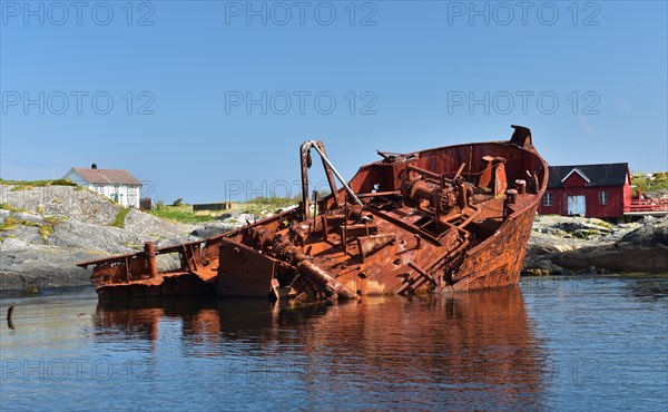 Shipwreck on the Atlantic Road in Norway