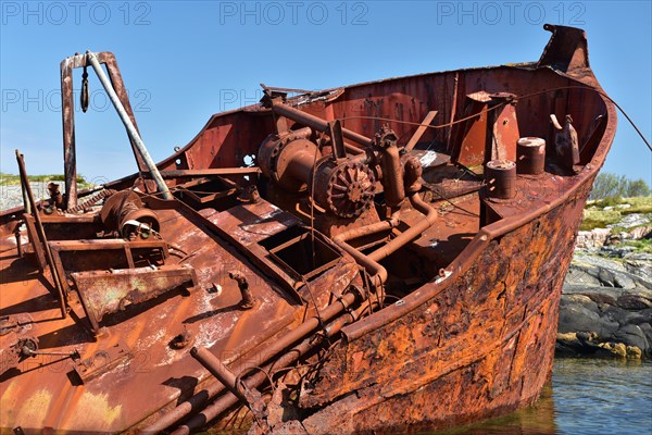 Shipwreck on the Atlantic Road in Norway