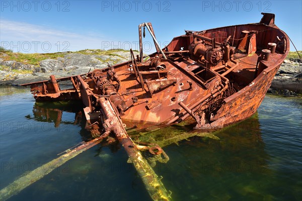 Shipwreck on the Atlantic Road in Norway