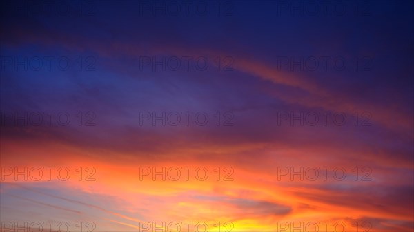 Coloured cloud formation in the sky