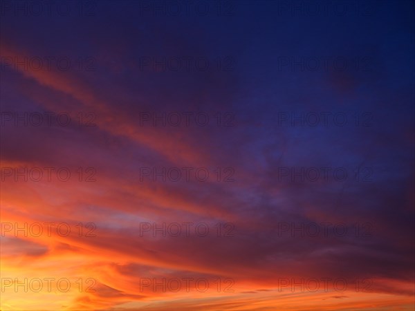Coloured cloud formation in the sky