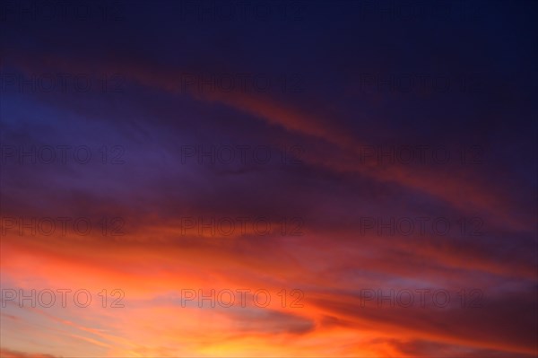 Coloured cloud formation in the sky